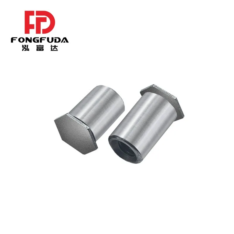 Высокое качество резьбовое отверстие с открытой резьбой самозаклинивание шестиугольная гайка плоской головкой нержавеющая сталь углеродистая