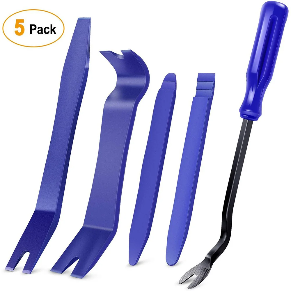 Hot Sale 5pcsCar Removal Tools Automobile Nail Puller Radio Audio Panel Door Repairing Clip Trim Removal Pry Repair Plastic Tool