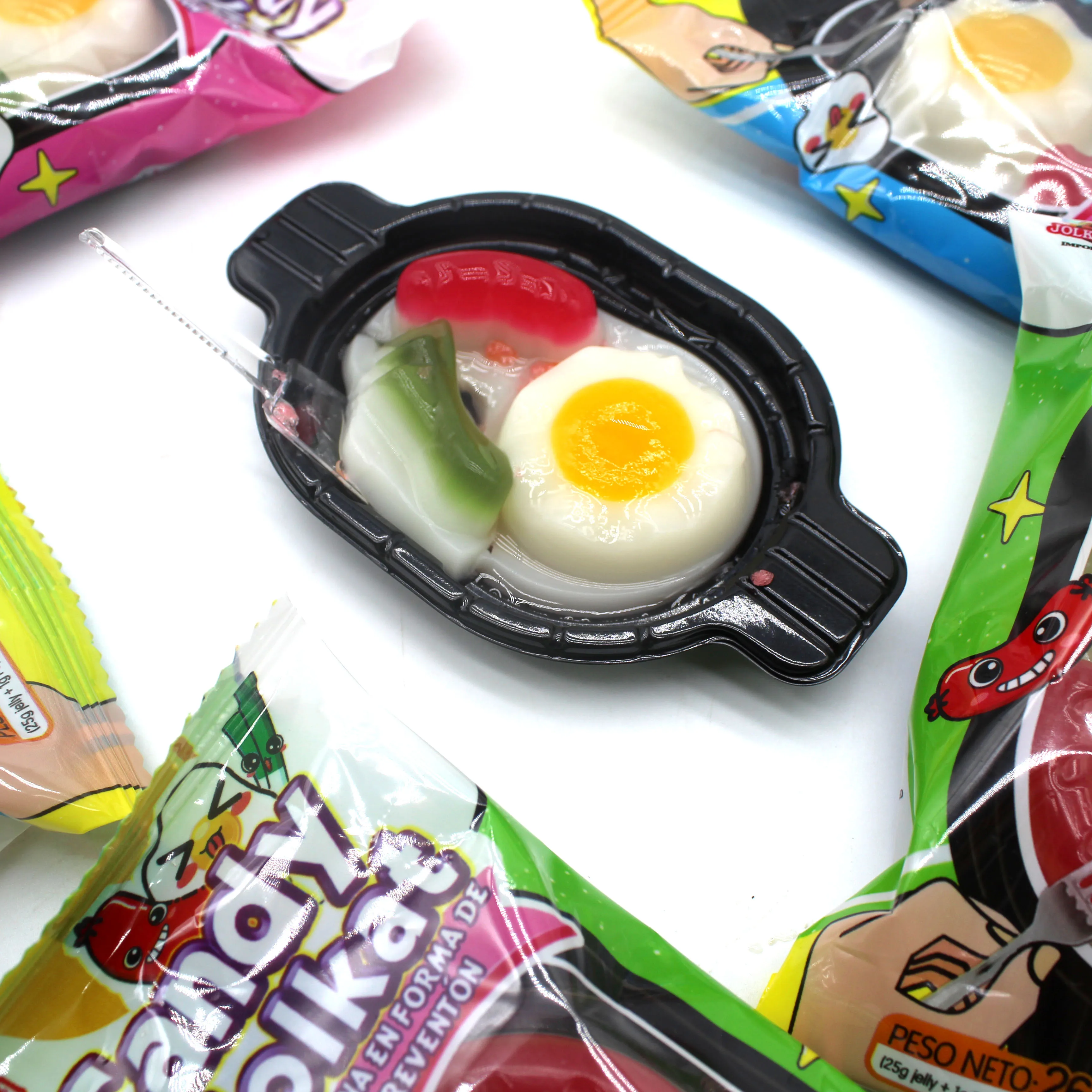 hot sale Jelly Pops Candy Fried Egg Shape Candy Jelly Pudding With Popping Candy