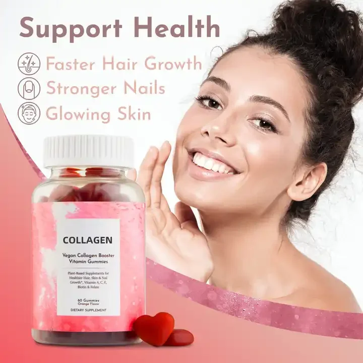 OEM Healthife  Vitamin GummiesVegan  Collagen Gummies for glowing skin fruity flavor healthy food supplements