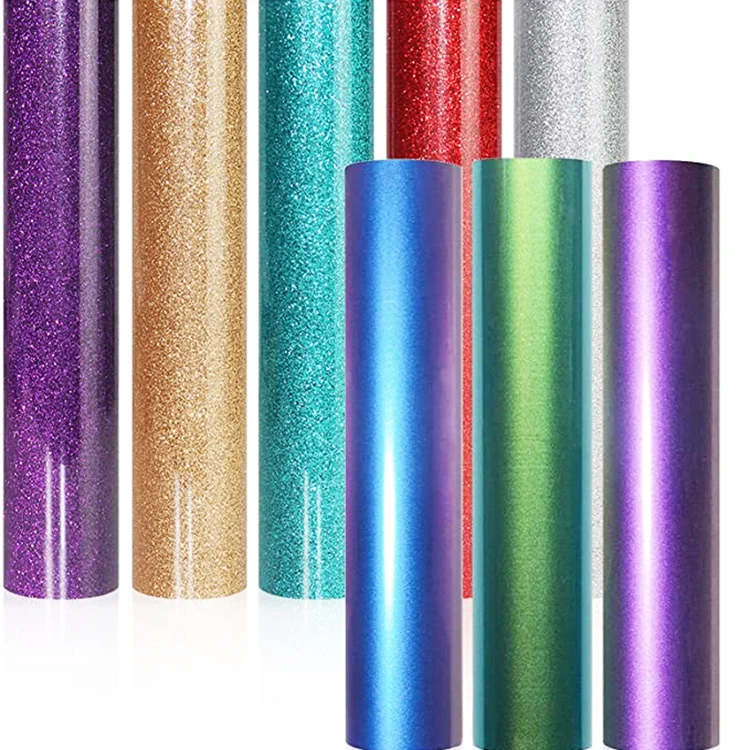 Light Purple 0.25Mm Customized Wholesale Plotter Vinyl Roll Heat Transfer Glitter Film