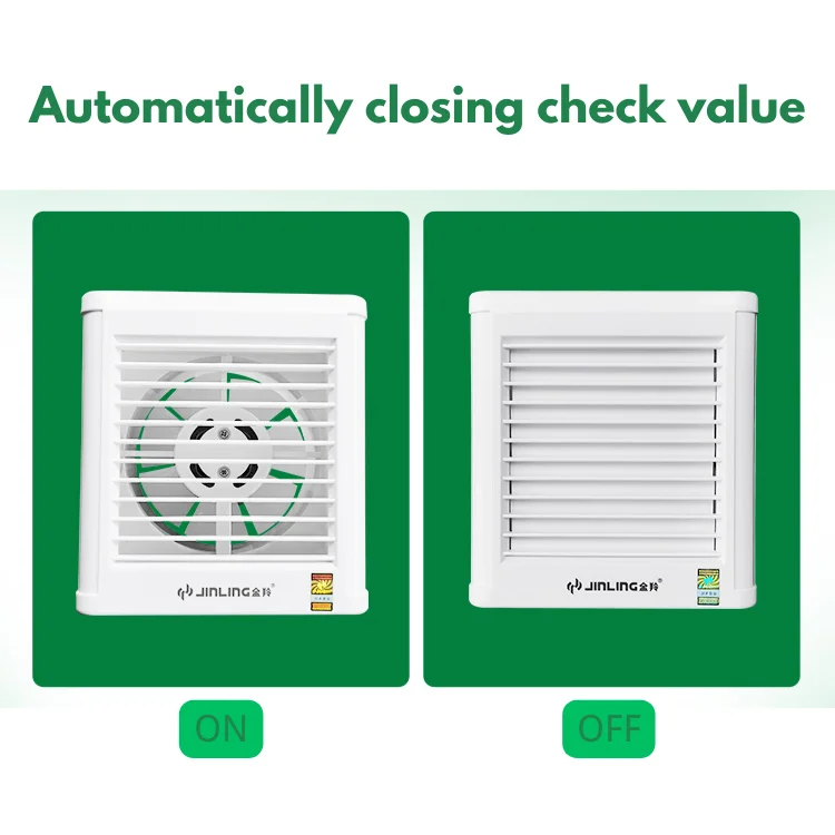 Plastic 4 6 inch Wall Window Glass Mounted Ventilation fan bath room Extractor Fan Exhaust fan