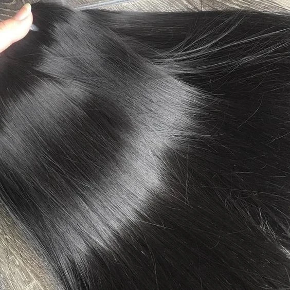 Bone straight raw vietnam hair, 10-30 inch straight virgin brazilian human hair, super double drawn vietnamese raw hair vendor