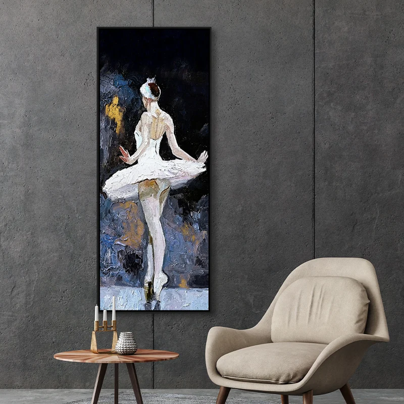 Handmade Figurative Abstract Ballet Dancer Girls Dancing Canvas Art Oil Ballerina Paintings Modern Art for Home Decor