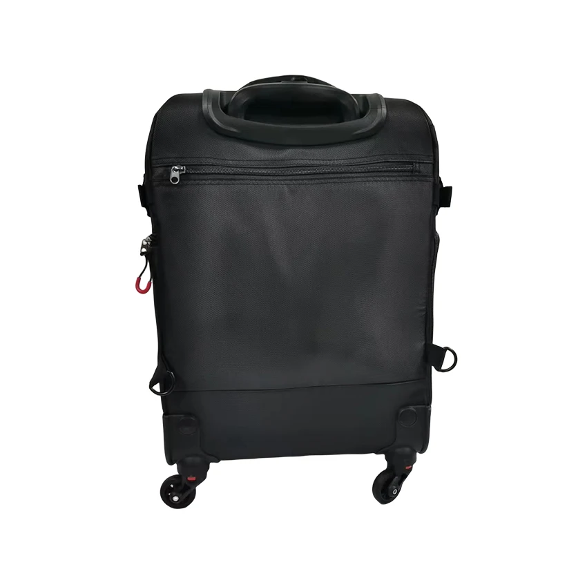 Black hidden shoulder strap Travel Bags Softside Roller Lightweight Luggage bag for Women Men