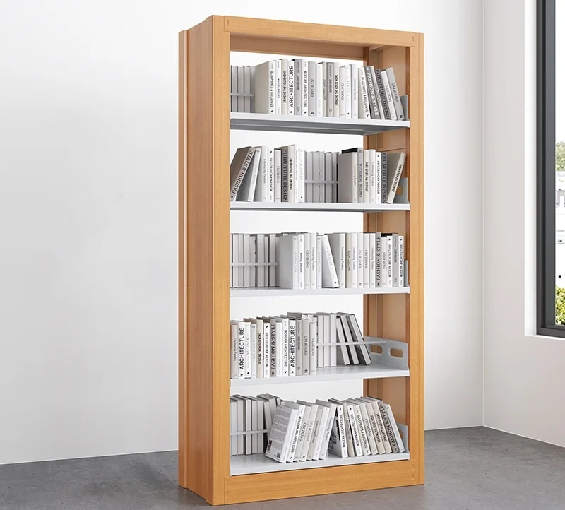 Modern Design steel Metal Book Shelves 5 Ladder Shelves Can Be Customized for School Library Home Office or Hospital Use