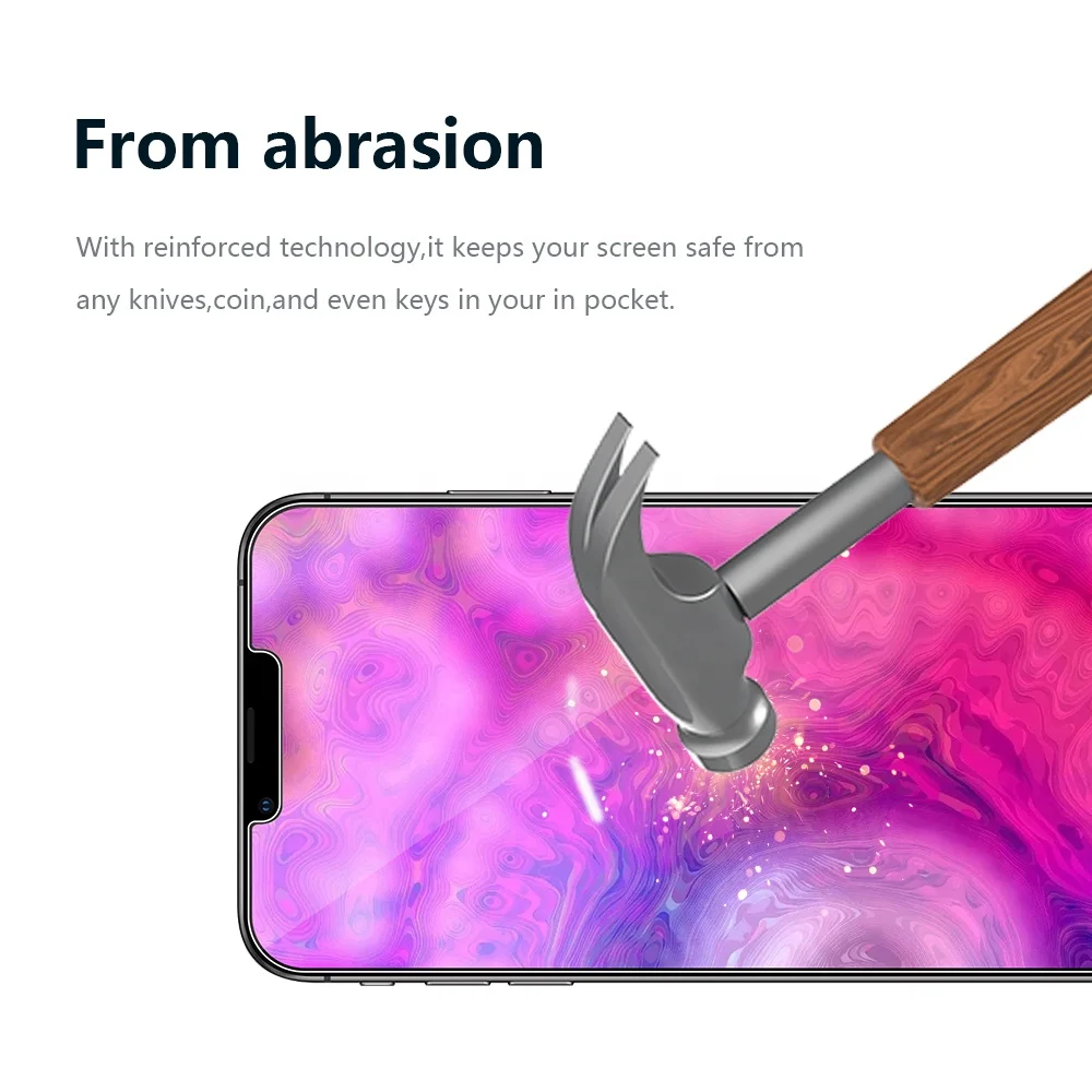 Amazon Top Seller 2.5D HD Clarity Full Glue High Transparent Tempered Glass Screen Protector For iPhone 13