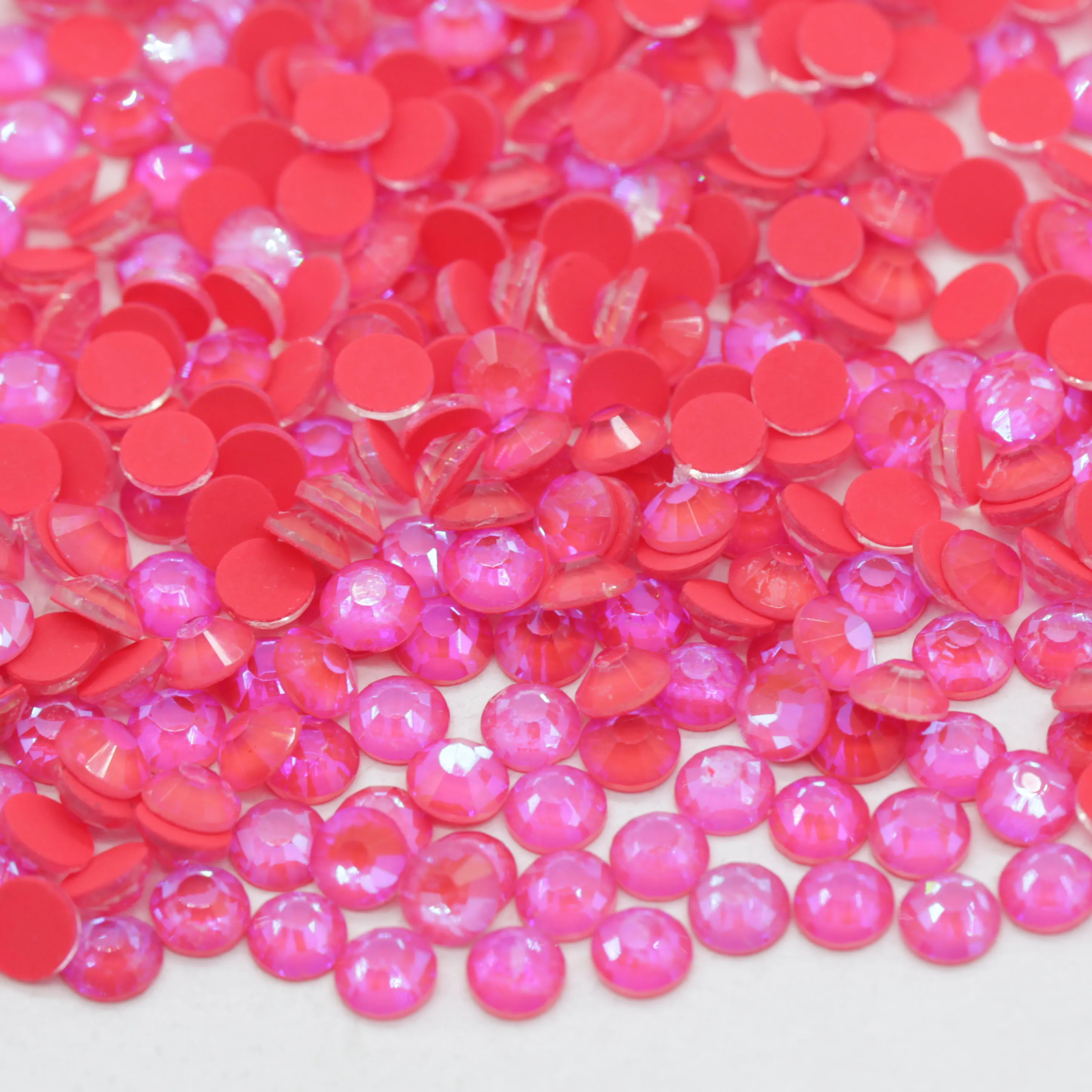 Wholesale In Bulk Non Hot Fix Crystal Glass Neon AB rhinestones bulk For Decorations