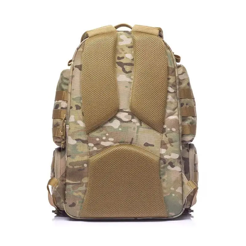 Unisex Camouflage Tactical  Hiking Backpack Large Capacity Zipper Closure Vintage Style Bag  High Quality Polyester Lining Day