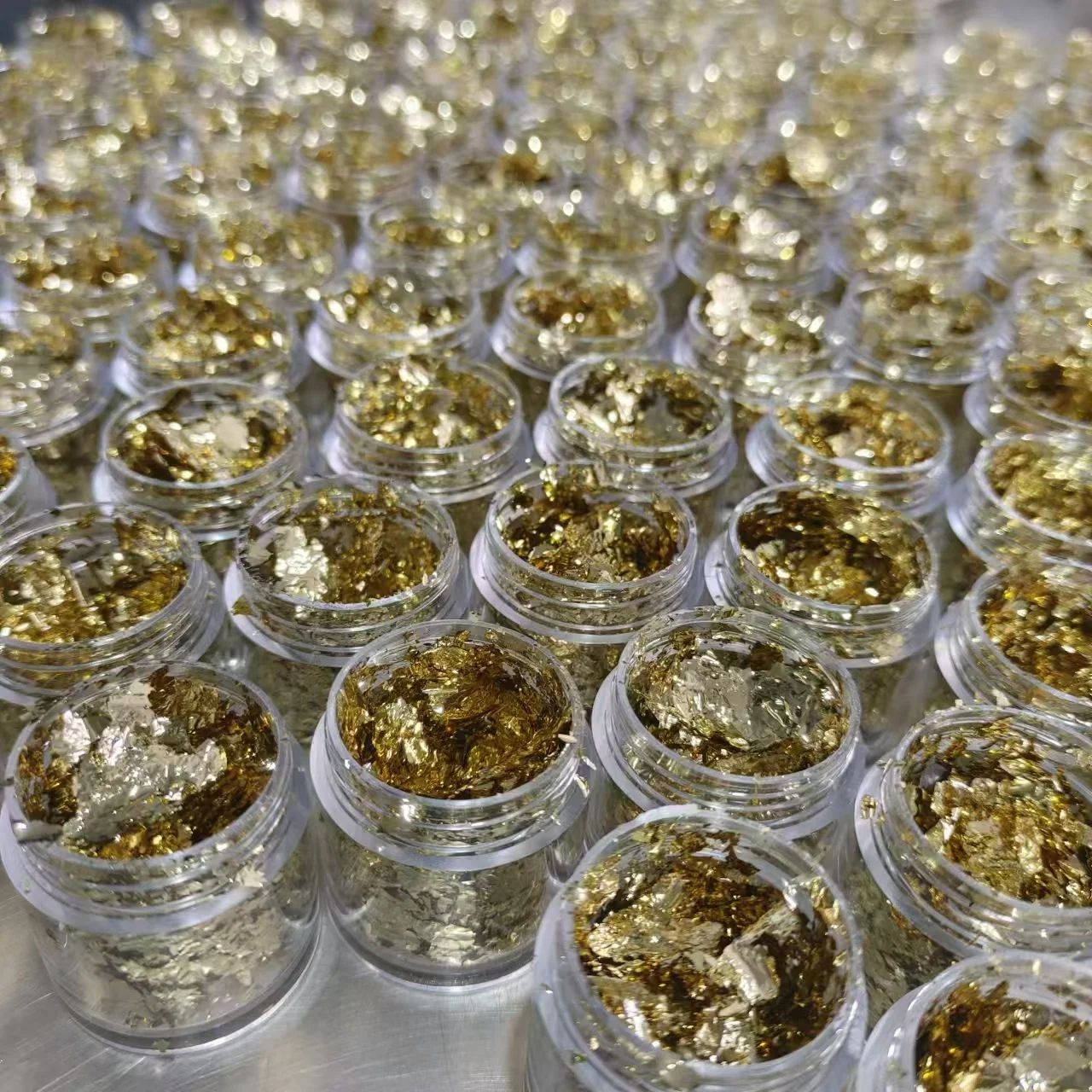 Gold Leaf Foil Flakes 0.5 Gram Each Bottle For Popular Nails Art Crafts Decoration Painting Slime