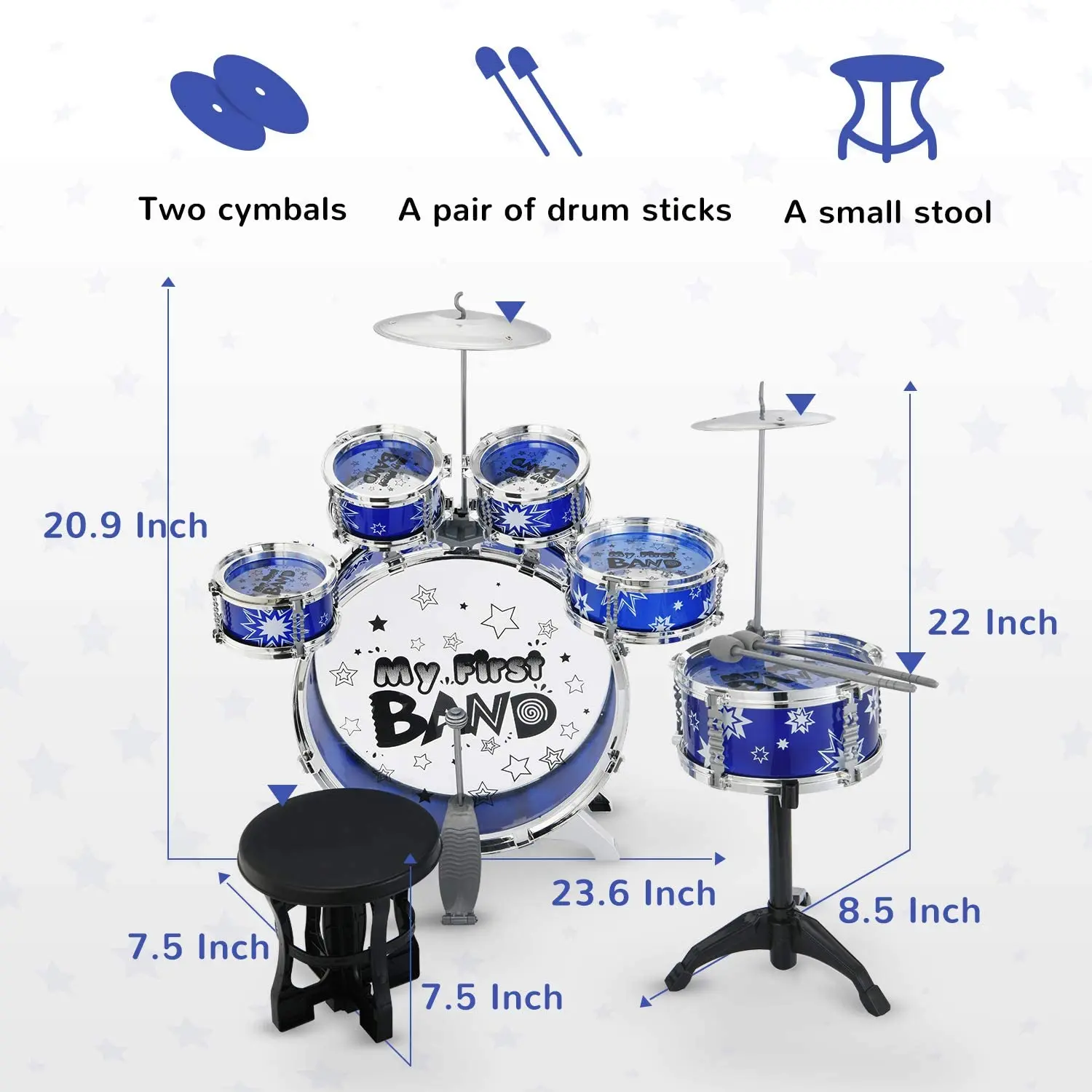  Микрофон детский миниатюрный E взрослый младший Sonor 7 шт. набор микрофонных барабанов Музыкальные