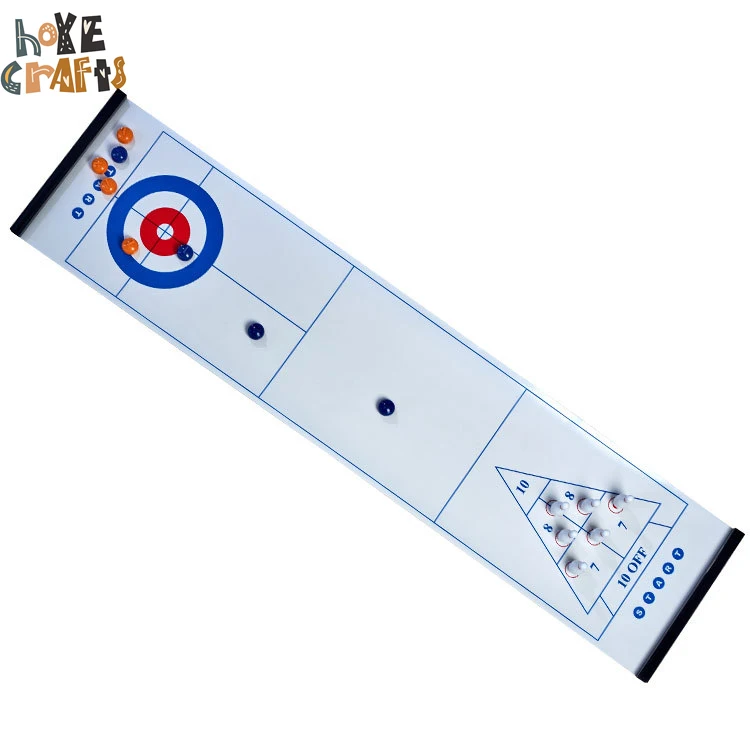 HOYE CRAFTS Kids Hot Sale Bowling Game Set Fun Indoor Sports Game Table Top Curling Toy