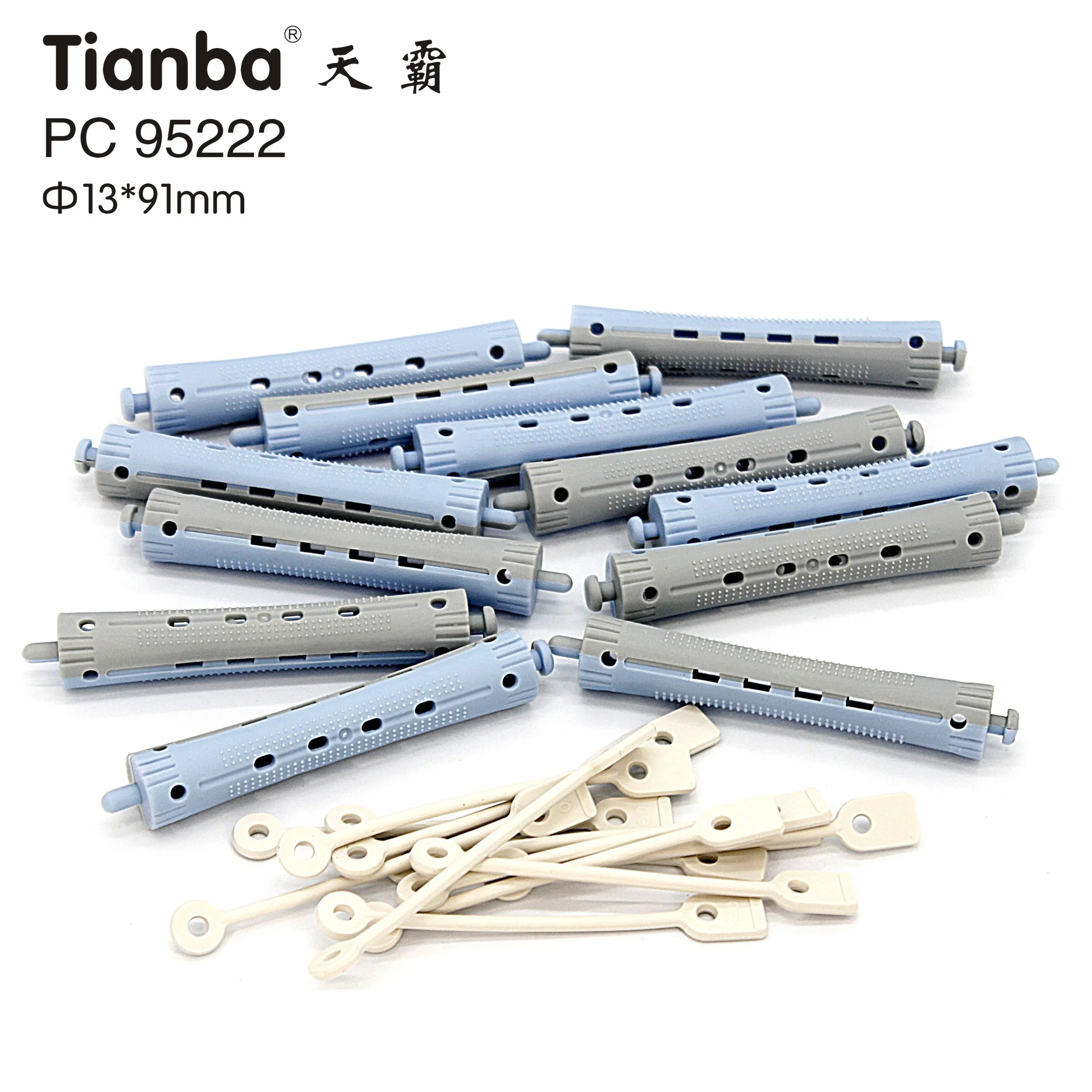 Manufacturing Plastic Hair Rollers Pern Rods For Salon 12pcs/bag