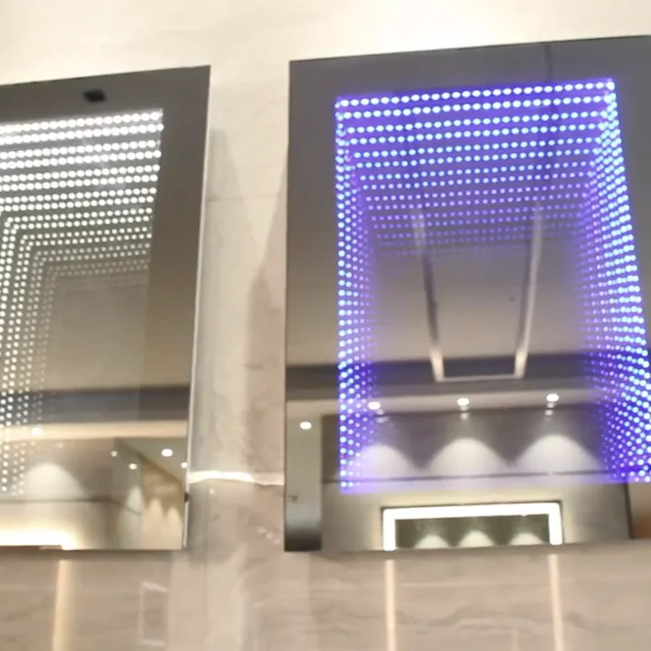 Customized  Factory Wholesale 3D Cool Wall Mounted Tunnel Mirrors Magic Club Infinity  Mirrors Decorated Hotel  Bath Mirrors