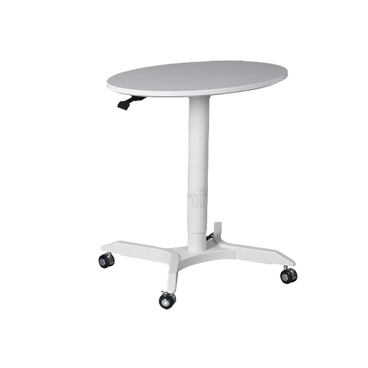 One leg pneumatic gas lift mechanism table adjustable trestle table hydraulic lift table with roller