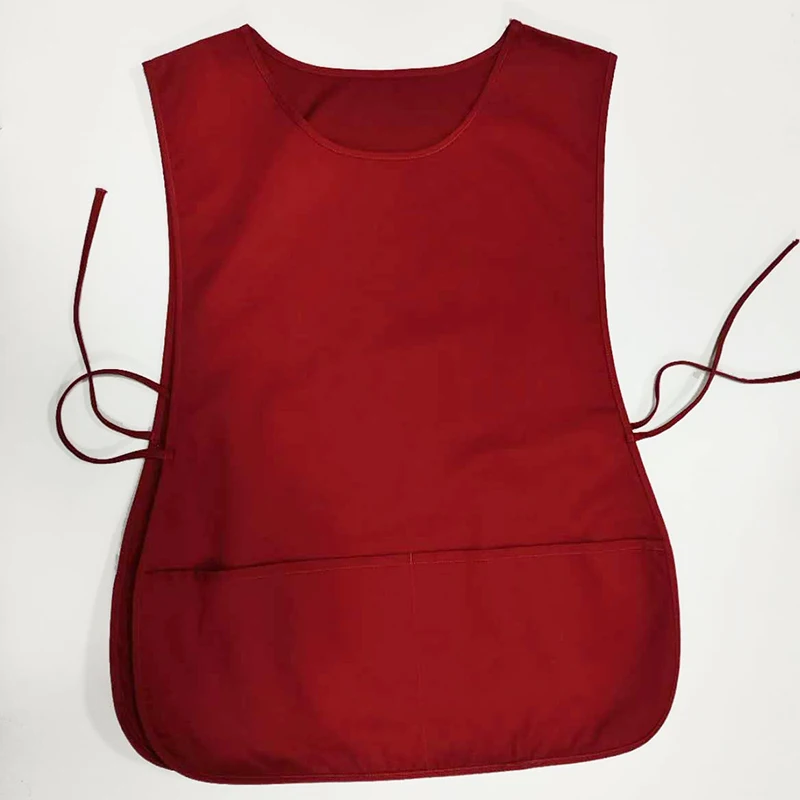 Custom Sleeveless smock cobbler Apron for Barista Barber Shop Restaurant Art Studio Black Wine Red Dark Blue Overalls