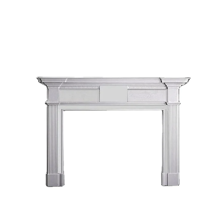 Indoor Home Decoration Use Hand-carved Stone Fireplace French Style Indoor Antique Marble Fireplace Mantel For Sale