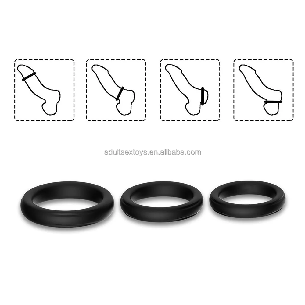 3 Pcs/Set Luminous Silicone Penis Rings Light Up Sex Toys Male Delay Ejaculation Glow In Dark Cock Rings for Men