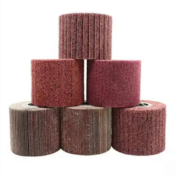 High Quality Non-woven Abrasive Flap Wheel Metal Stainless Steel Nylon Polishing wire Drawing Wheel
