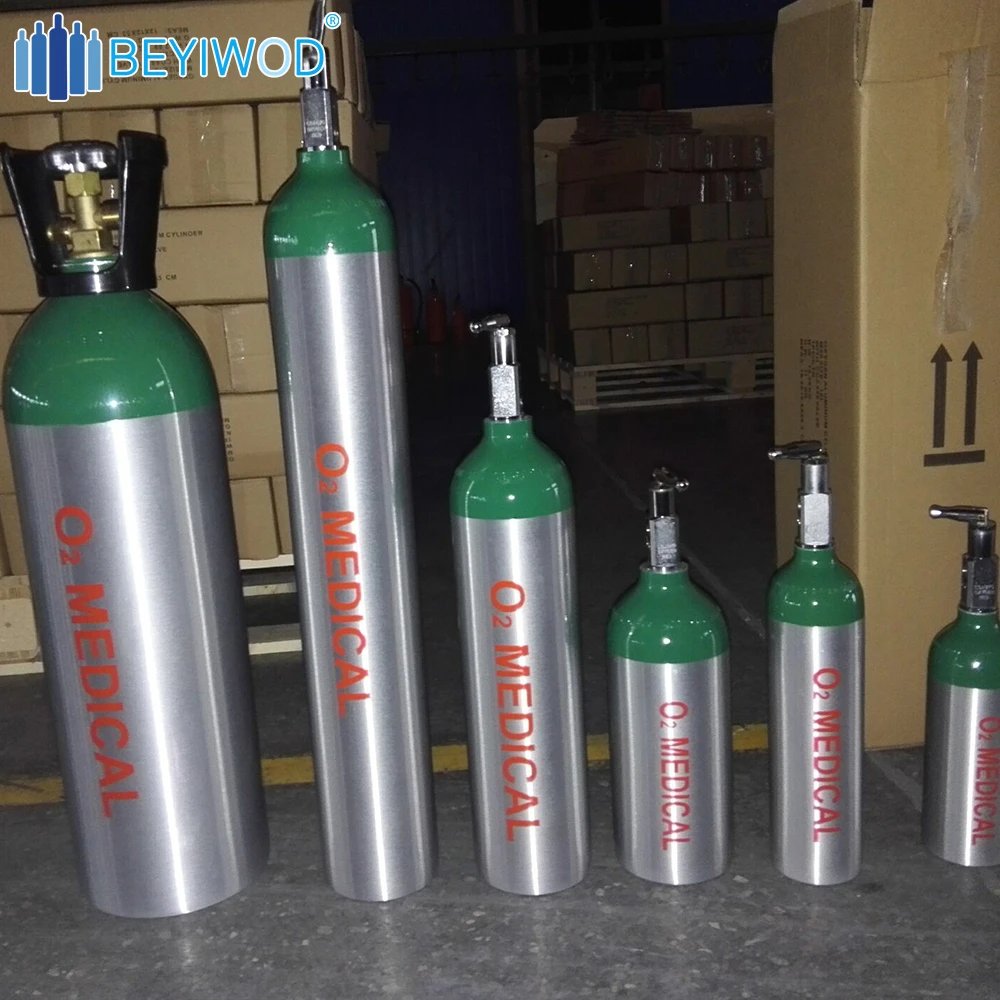 high pressure gas cylinder medical oxygen cylinder oxygen bottle oxygen tank with gas valve for hospital