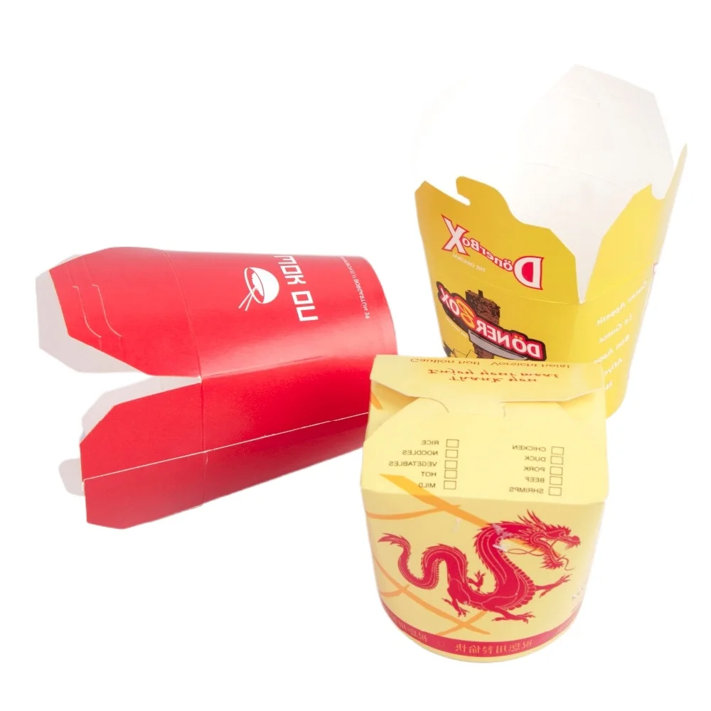 customized round bottom paper noodle box,Noodle Box for Lunch Packing,26oz pasta noodle box