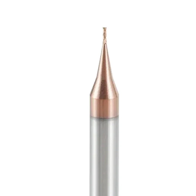 Микро-фреза D0.4 с 2 фреза покрытием для стали 65 HRc OEM/ODM настраиваемый
