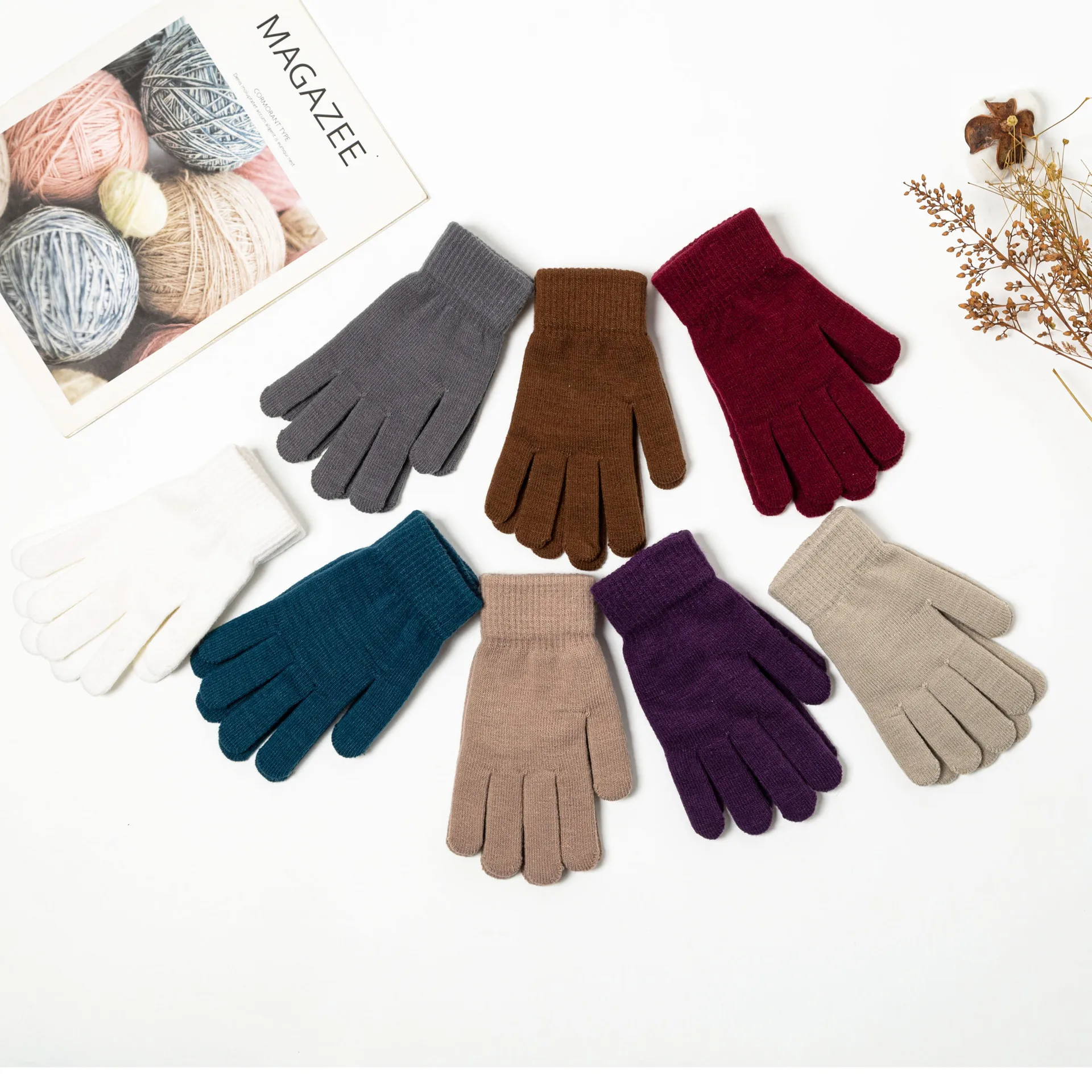 Горячая Распродажа 2022 теплые зимние вязаные спортивные перчатки с защитой от холода и плюша для мужчин