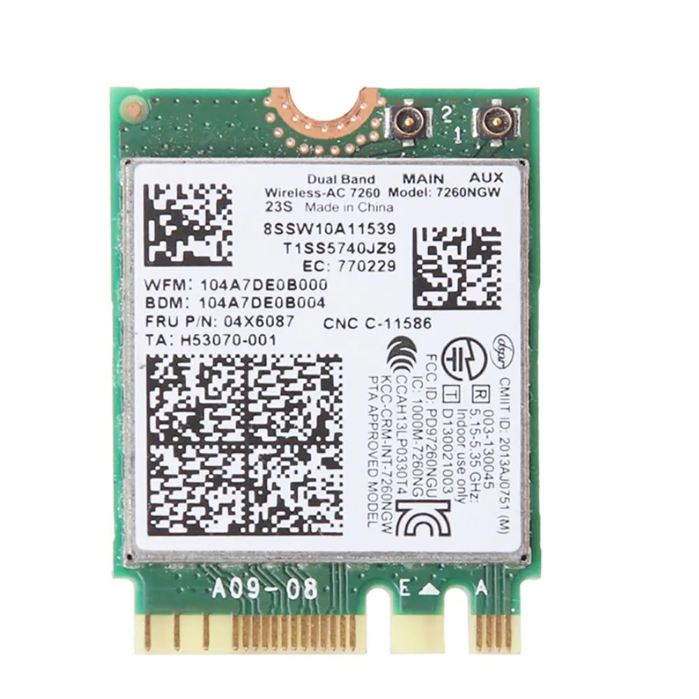 Intel Dual band 7260 7260NGW 04X6007 04X6087 WiFi + BT 4.0 Wifi card for T440 T540 X240 W540 L440 L540 B40-30 B50-70