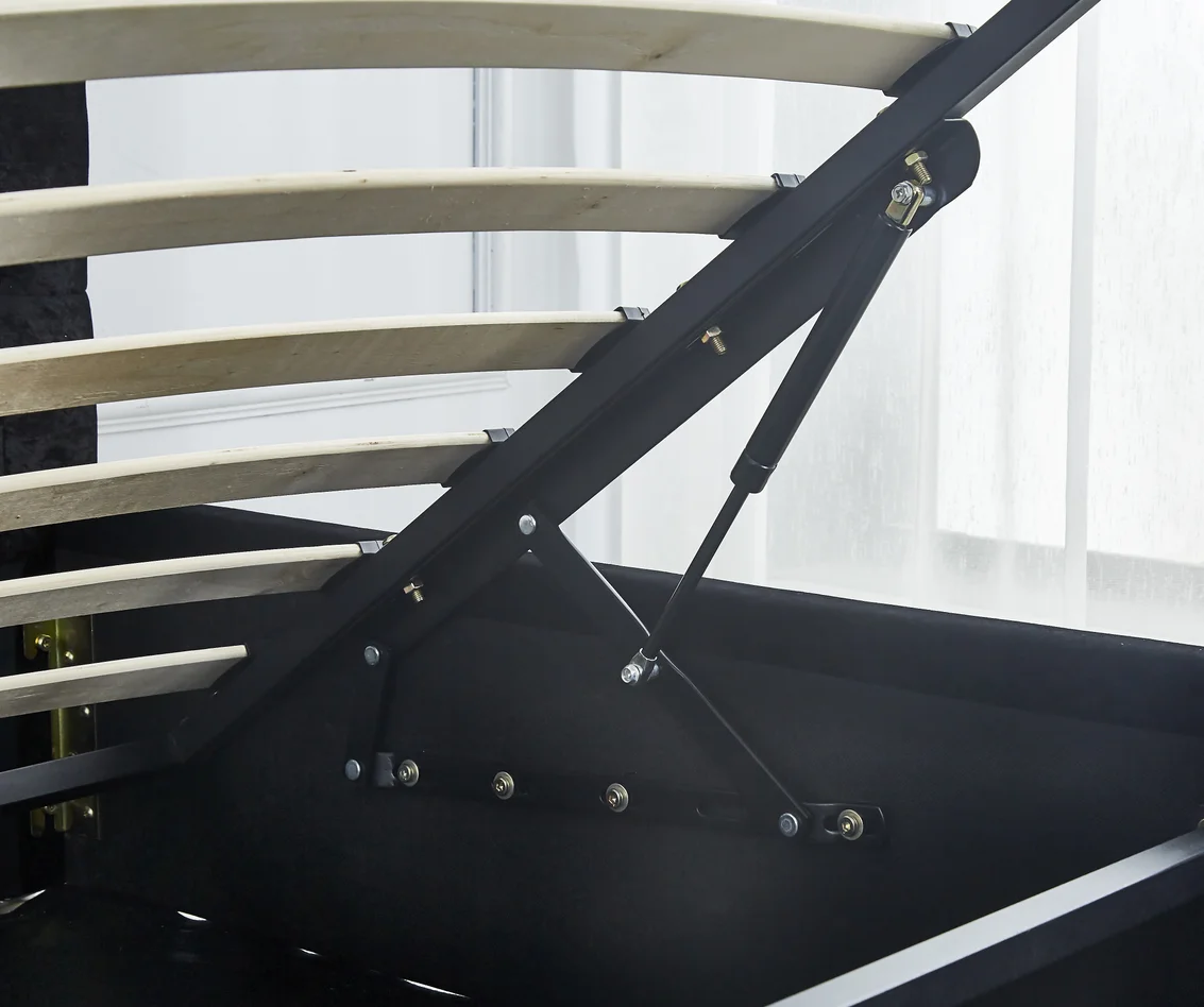 King size linen upholstery tufted high headboard bed