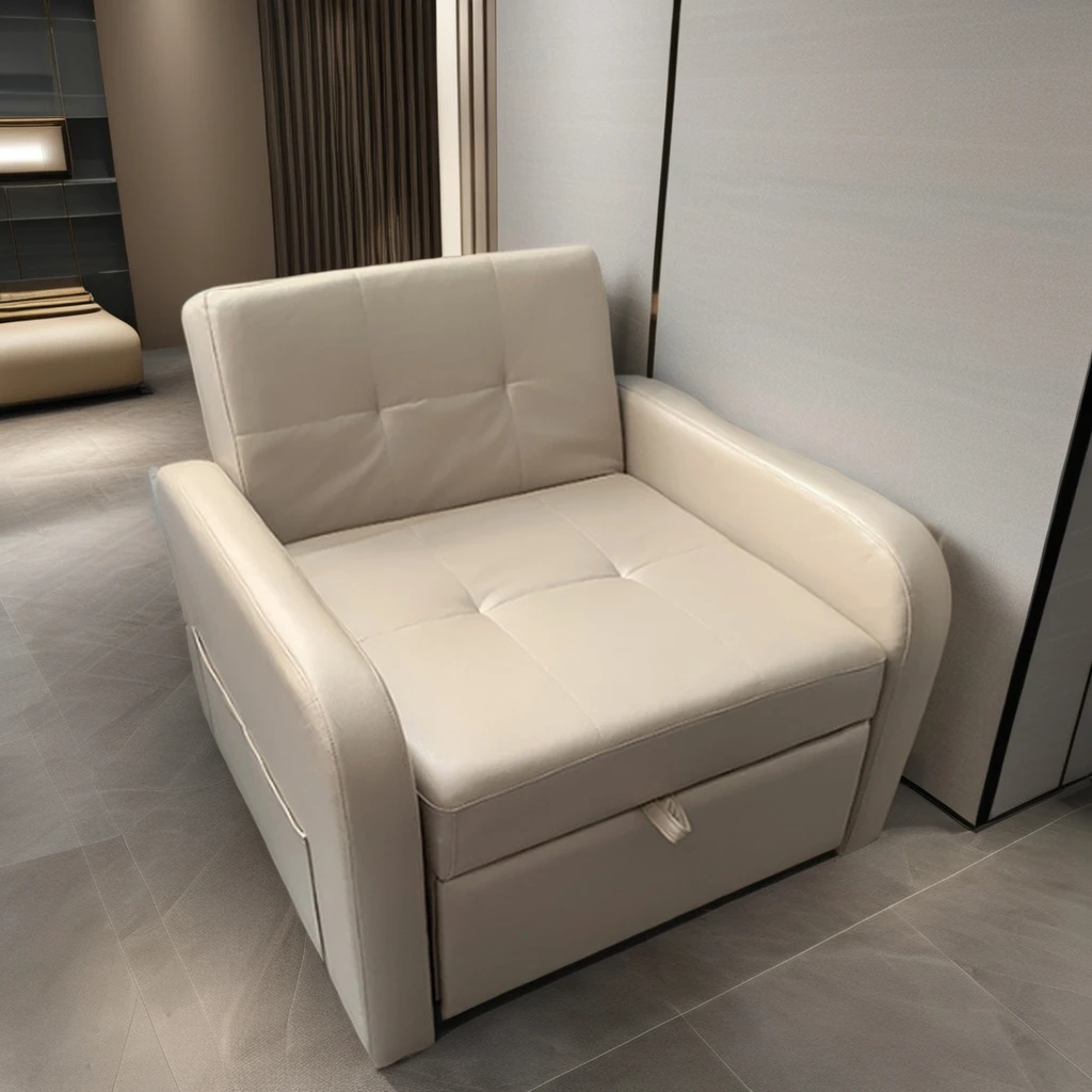 sofa bed synthetic leather fabric customization chair relax GENUINE LEATHER fold modern