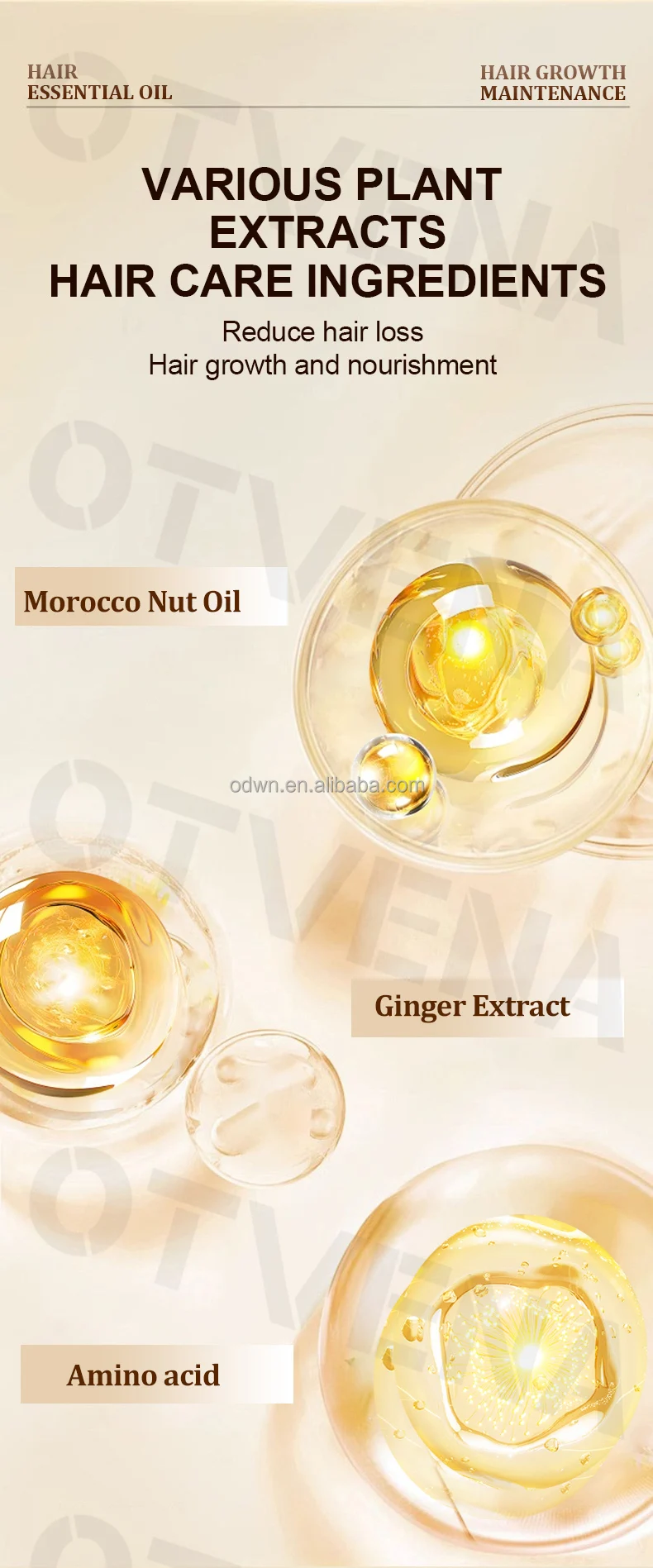 Contract Manufacturing Hair Care Organic Growth Hair Oil Anti Hair Loss Scalp Serum For Men Women