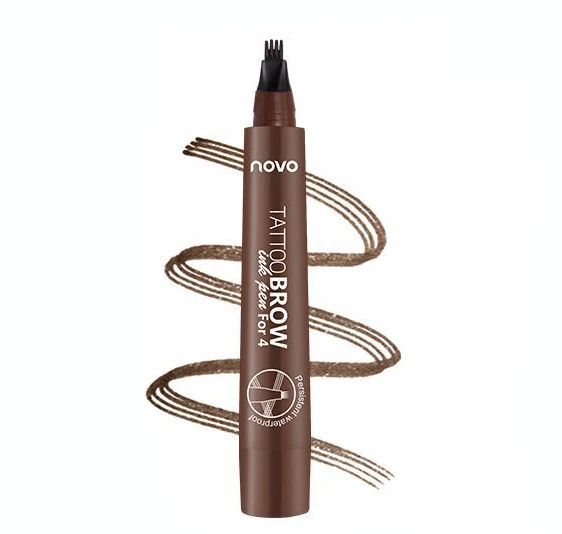 China hotsale  4 Colors microblading 4 Fork Tips eye brow pen eye pencil eyebrow pencil