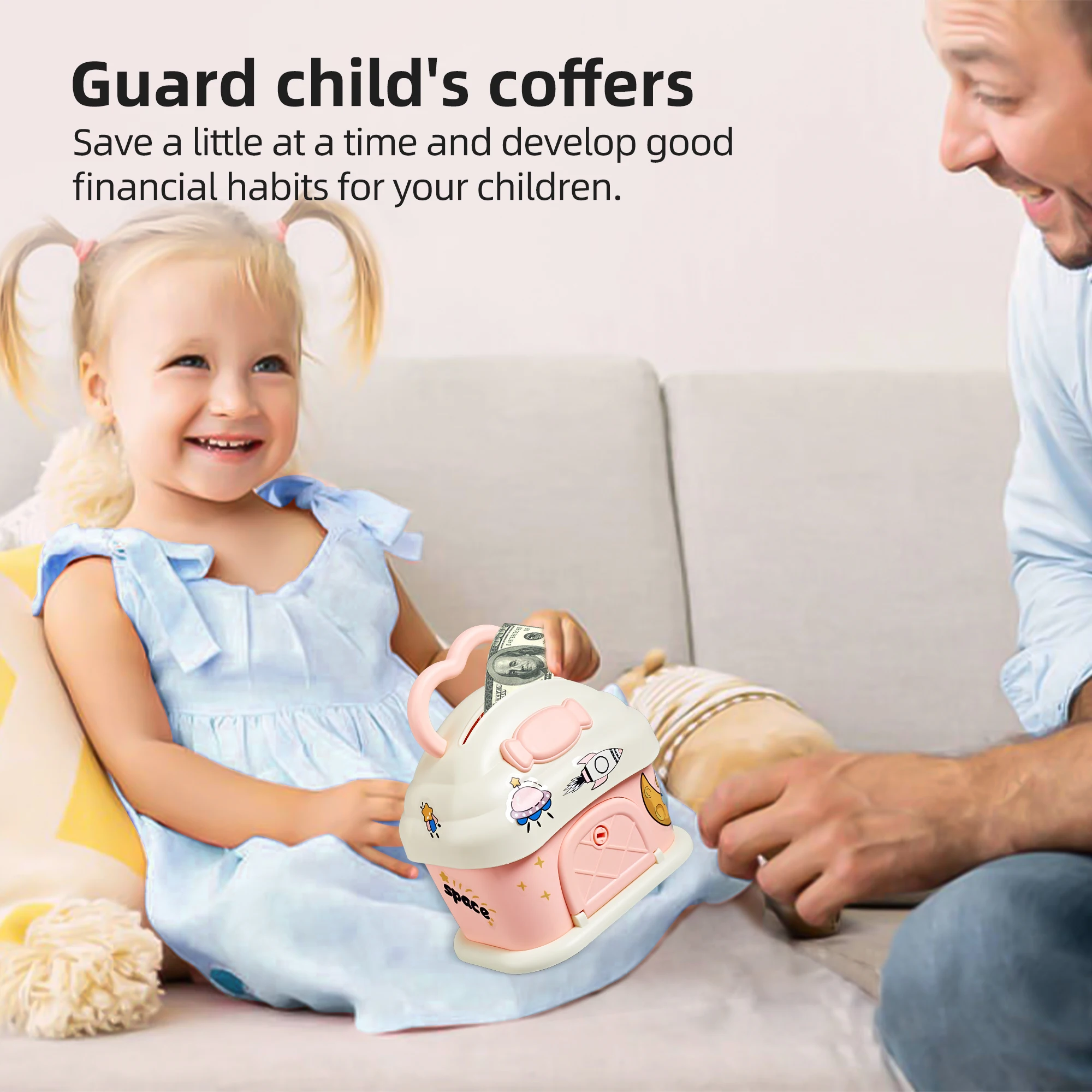 XST Unbreakable Plastic Money Bank Saving Box Coin Bank for  mushroom Piggy Banks Practical Easter ATM Piggy Bank Toys