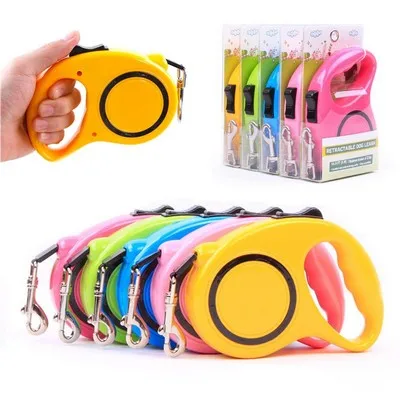 
Hot Sale Dog Outdoor Training Nylon Automatic Retractable Dog Leash 