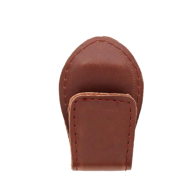 Billiards Accessories Magnetic Pool Cue Chalk Holder with Bicast Leather Belt Clip