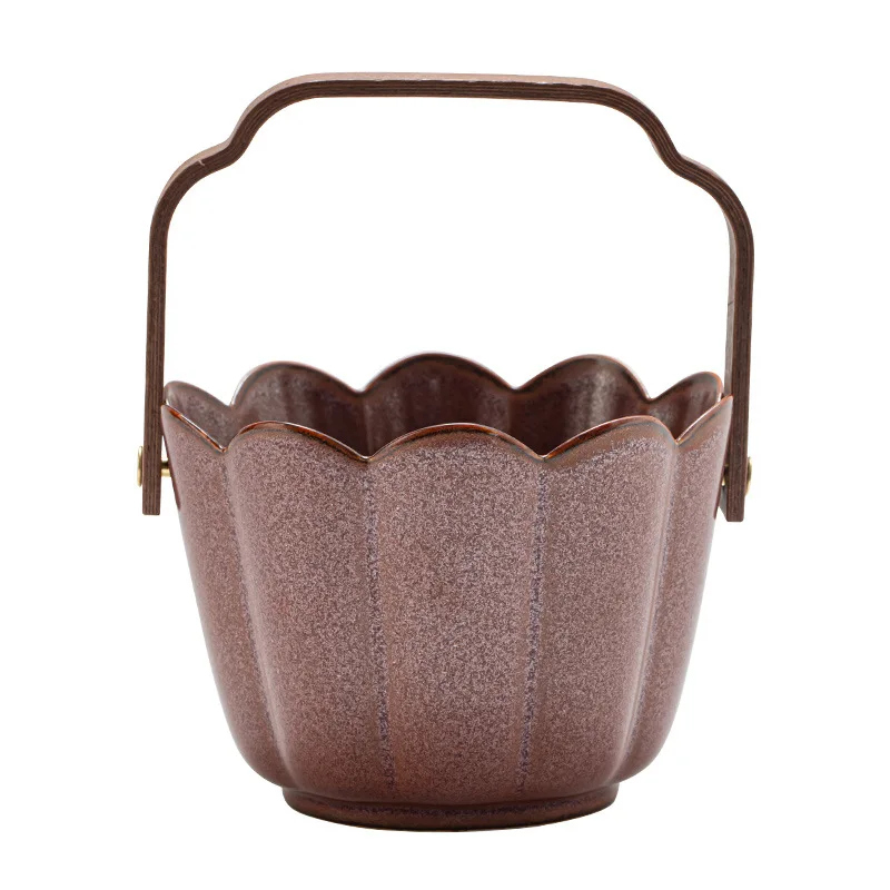New Chinese Style Ceramic Storage Basket Fruit Basket Light Luxury High End Ceramic Plate