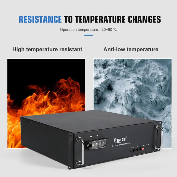 Neata China Supplier Deep Cycle Power Emergency Backup Energy Storage LiFePO4 51.2V 50Ah Lithium Ion Battery