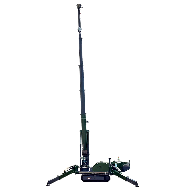 CE/ISO9001 approved Narrow Working small Mini 5 Ton Folding Hydraulic Engine Hoist Spider Crane