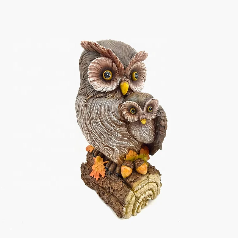 Custom Resin Lift Size Owl Statue For Garden Decoration To Scare Birds Squirrels