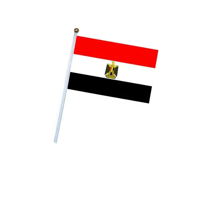 Factory Price Egypt Flag Egyptian Small Stick Mini Hand Held Flags Decorations