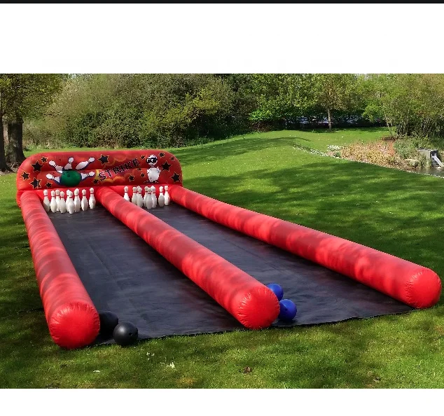 hot sales giant inflatable bowling lane sets game inflatable bowling pins with customized design