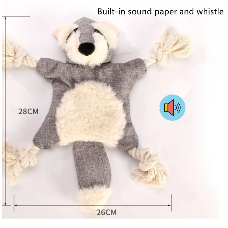 Wholesale fancy puppy interactive plush soft toy lovely Talking chew rope dog