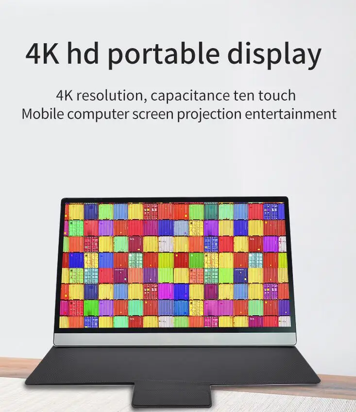  Высокая яркость full hd портативный сенсорный экран монитор 15 6 дюймов 4k IPS для ноутбука