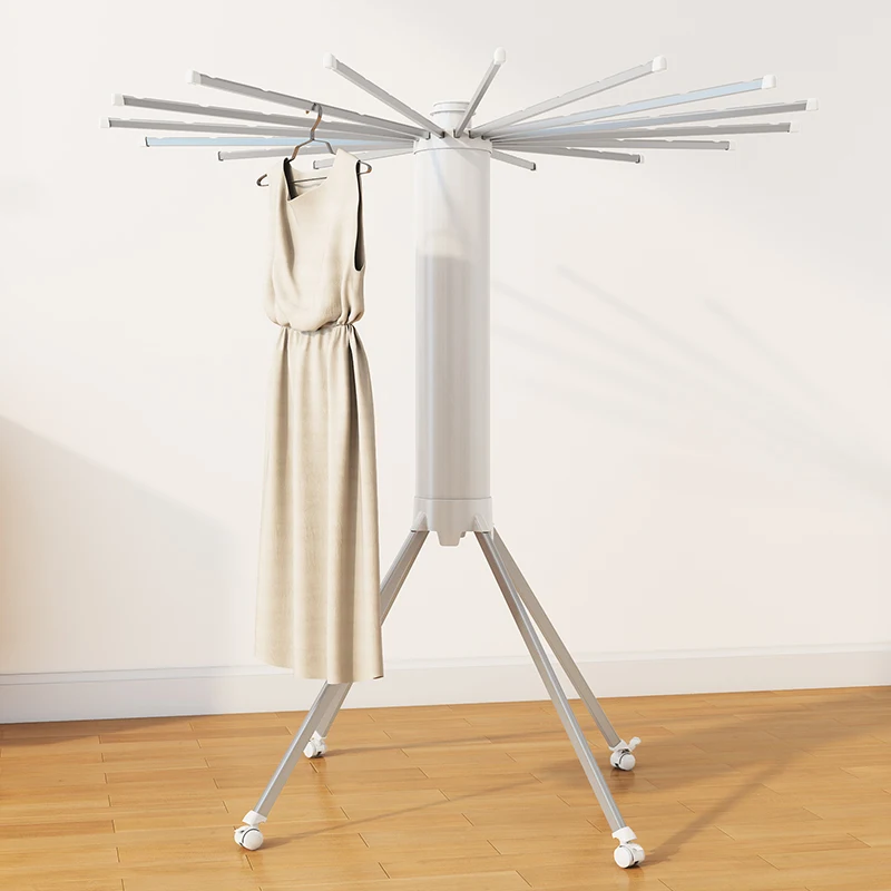 Floor Standing High Quality Fashion Space Saving  Free Installed Tripod Octopus Rotating Folding Drying Clothes Racks