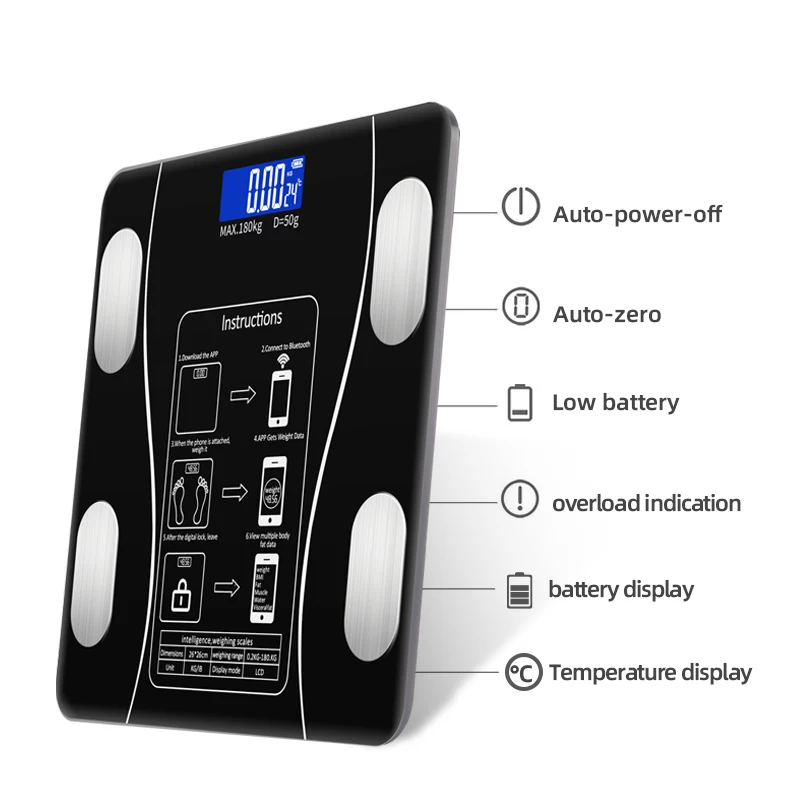 High Accurate Blue Tooth Body Fat Scales Digital Bmi Smart Wifi Weighing Body Fat Electronic Scale