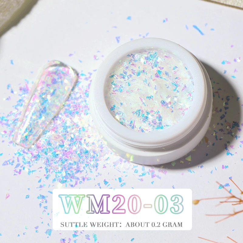 Заводская распродажа объемный блеск для ногтей украшение красивый 4 вида цветов Блеск