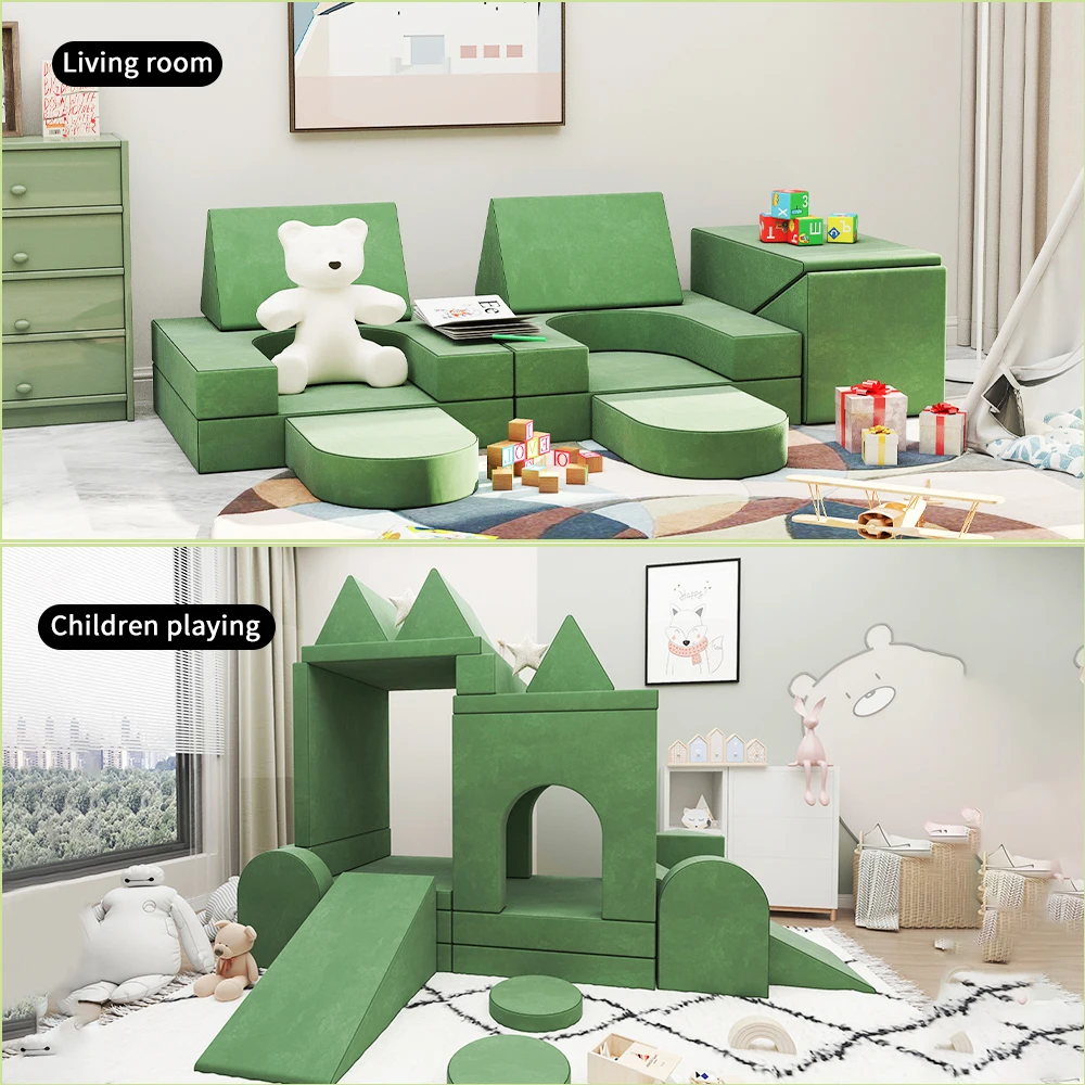 Saien 25pcs modular furniture kid couch for children baby playhouse toy set modular foam play sofa modular segmented kid sofa