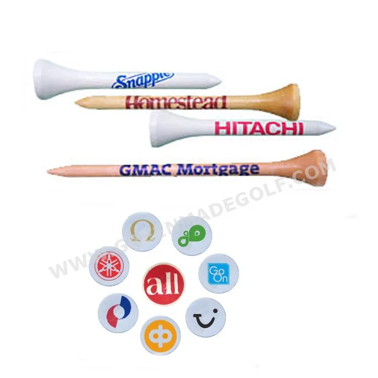 Custom Wooden golf tee factory bamboo wood golf tees with free samples