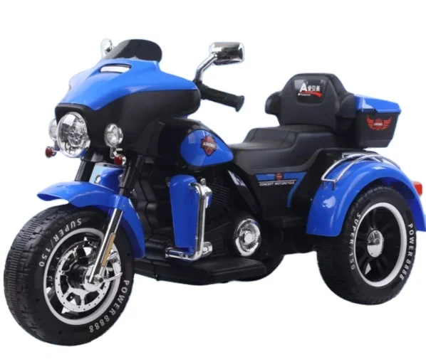 2023 Детский Электрический трехколесный велосипед для детей ездить на автомобиле 12 вольт батарея работает в байкерском стиле