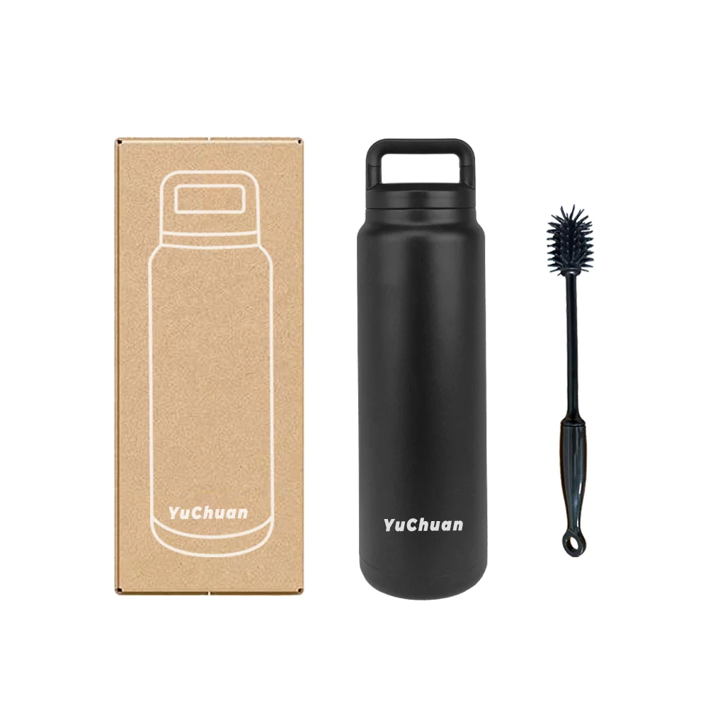 Wide Mouth Double Wall Vacuum Flask 18 OZ Stainless Steel Insulated Water Bottle for travelling